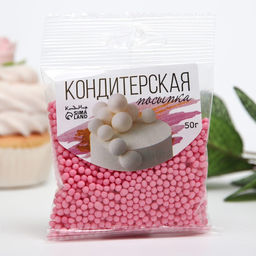 Посыпка кондитерская в цветной глазури Розовая, 2-5 мм, 50 г - Simaland фото 2
