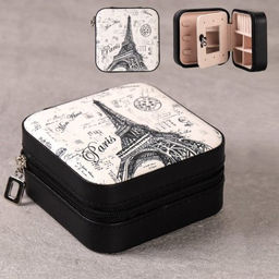 Шкатулка для украшений 10x10x5 см / SP01109 /уп 100/_ (Черный) - Галеонтрейд фото 3