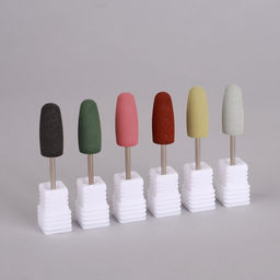 Фрезы силиконовые для полировки, в пакете, 6 шт., d=10 мм, разноцветные