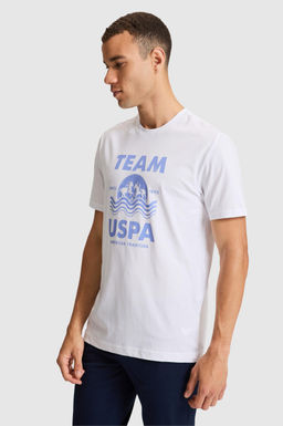 Erkek Beyaz Regular Fit Bisiklet Yaka Ti__rt