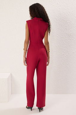 TRENDYOLMILLA Lacivert Ceket Yakal? Dugme Detayl? Dokuma Tulum TWOSS23TU00130  фото 4