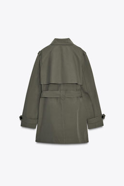 DOUBLE-BREASTED WATER REPELLENT WINDPROOF TRENCH COAT - Zara фото 10