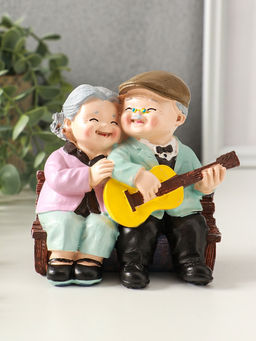 Фигурка полистоун «Дедуля играет на гитаре для бабули», 12×9×12 см