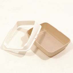 Лоток для кошек без сетки 50.5×39×23 см, бежевый