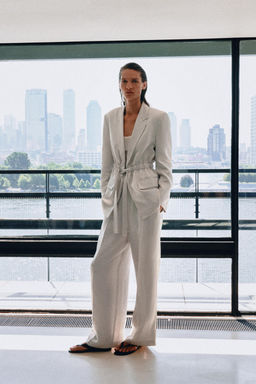 BLAZER SATINADA ZW COLLECTION / Hielo