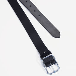 Ремень женский, ширина 3 см, винт, пряжка металл, цвет чёрный - Simaland фото 2