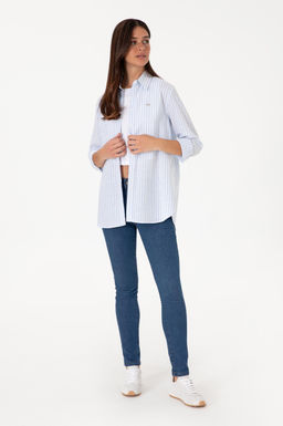 Kad_n A__k Mavi _izgili Uzun Kollu G_mlek Sepette S_rpriz _ndirim - U.s. polo assn фото 4