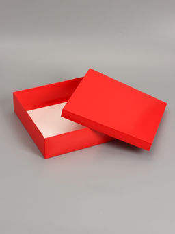 Цена за 5 шт. Коробка складная, крышка-дно, красная, 30 х 30 х 8 см
