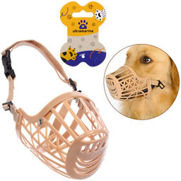 Цена за 2 шт. Намордник гуманный из гибкого пластика "Мой Бро", цвет светло - бежевый, №6 (лейбл)