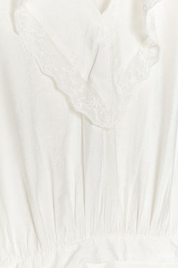 EMBROIDERED RUFFLE SHORT DRESS - Zara фото 9