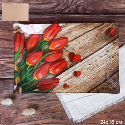 Блюдо прямоугольное 24x16 см / S322416 DD436 GREY / уп 6/48/ цветная коробка