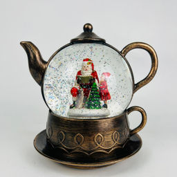 Новогодний декор Чайник стекло 18 см в ассортименте (арт. K-24)