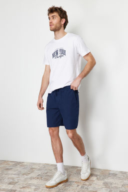 TRENDYOL MAN Lacivert Regular Fit Paper Touch Yumusak Tuseli Beli Bagc?kl? Sort Bermuda TMNSS24SR00006 - Trendyolmilla фото 4