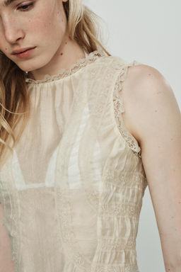 LACE SHIRT WITH COVERED BUTTONS - Zara фото 15