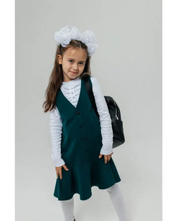 Сарафан Алисия, цвет Изумруд, 78%х/б, 16%ПЭ, 6%лайкра