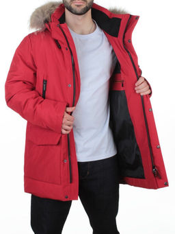 D6940 RED Куртка мужская зимняя "Аляска" (200 гр. холлофайбер)