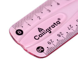 Цена за 4 шт. Линейка силиконовая Calligrata, 30 см, гибкая, двухсторонняя шкала, МИКС