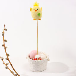 Пасхальный декор на палочке «Цыпленок», 5.5×7.5×33 см