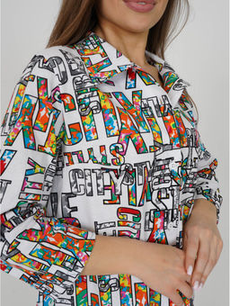 Жанетта туника женская (полоса синий) - Lovetex фото 38