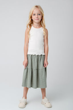 КР 7131/зеленый чай к373, юбка