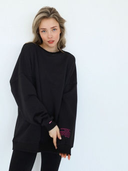 MY Свитшот жен. О-вырез вышивка на рукаве СО001  фото 6