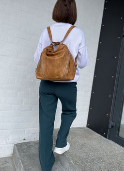 Женская сумка-рюкзак из эко кожи 9902 Рыжий