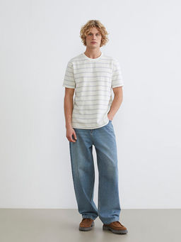 Bisiklet Yaka ?izgili Pike Erkek Ti??rt