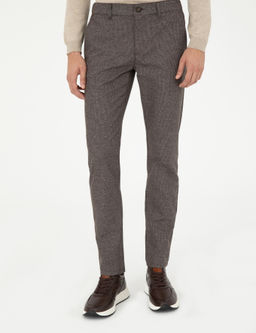 Kahverengi Slim Fit Kanvas Pantolon - Pierre cardin фото 2