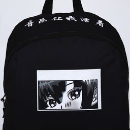 Рюкзак текстильный Аниме, 46х30х10 см, вертик карман, цвет черный - Nazamok фото 5