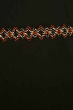 Siyah Oversize/Genis Kesim Bisiklet Yaka K?sa Kollu Islemeli %100 Pamuklu T-Shirt TMNSS21TS1889