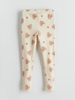 Beli Lastikli Bask?l? K?z ?ocuk Tayt