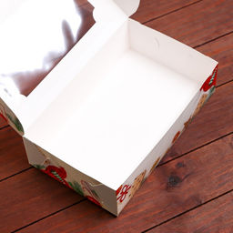 Цена за 5 шт. Коробка подарочная складная с окном «Новогодние подарки», 25×15×7 см