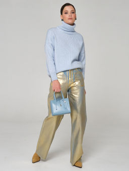 Джинсы с золотым напылением