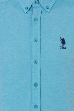 Erkek Petrol Uzun Kollu Basic G_mlek