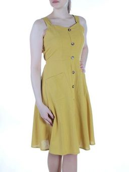 823 YELLOW Платье хлопковое летнее Fashion