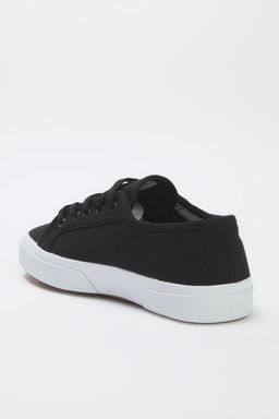 Siyah Bagc?kl? Duz Taban Unisex Spor Ayakkab? TAKSS25SN00039