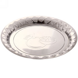 Цена за 3 шт. Поднос металлический "Лимоны" 28 см