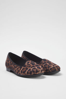 Trendyol Shoes Leopar Desenli Kahverengi Esnek Taban Kad?n Babet TAKSS25BE00021 - Trendyolmilla фото 4