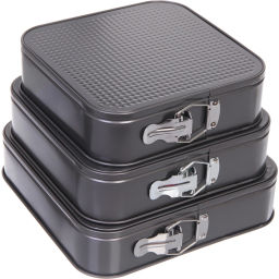 Набор из 3-х форм для выпечки раскладных, квадрат 24*24*7см,26*26*7см,28*28*7см