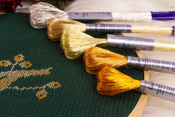 Нитки для вышивания Gamma нить металлик 100% полиэстер 12 x 100 м