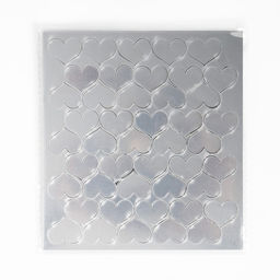 Декор настенный "Сердца", из акрила, зеркальный, 100 элементов, сердце, 2 х 2.5 см, серебро