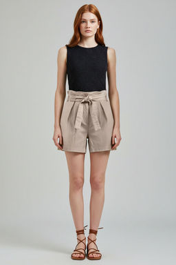 TRENDYOLMILLA Ac?k Haki Beli Kusakl? Regular Boy Sort Dokuma Sort TWOSS25SR00010 фото 2