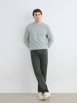 Bisiklet Yaka Erkek Sweatshirt