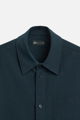COTTON/LINEN SEERSUCKER OVERSHIRT - Zara фото 12