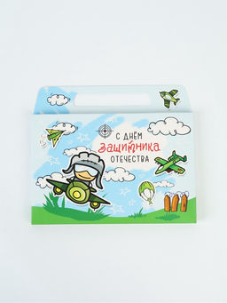 Подарочный набор, ежедневник А5, магнитные закладки, ручка «С днем защитника отечества»