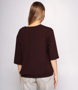 Футболка #КТ0467-51, шоколадный