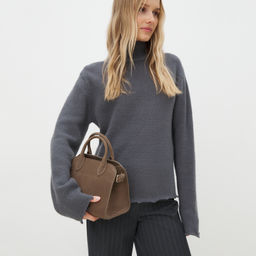 Женская сумка с ручками CALZETTI ASHLEY MINI Артикул 4250254, серовато-коричневый  фото 2