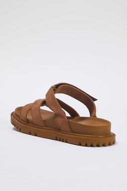 Trendyol Shoes Taba Suet C?rt Bantl? Duz Kad?n Terlik TAKSS25TE00003 - Trendyolmilla фото 7