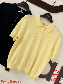 Футболка женская поло однотонная