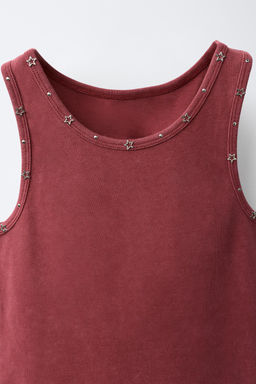 CAMISETA TACHAS Y ESTRELAS / Granate - Zara фото 5